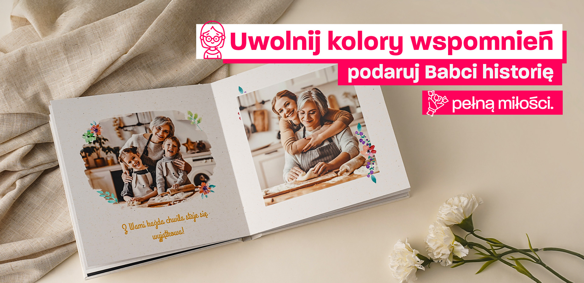 Uwolnij kolory wspomnień, podaruj Babci historię, pełną miłości