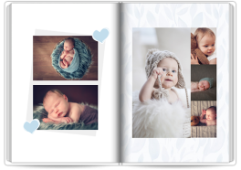 fotoksiążka lux Metryczka malucha niebieska