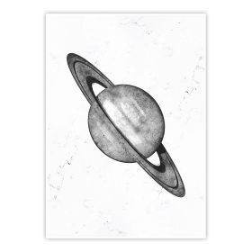 plakat czarny saturn