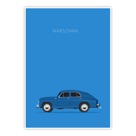 plakat polskie samochody warszawa