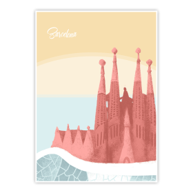plakat retro Barcelona