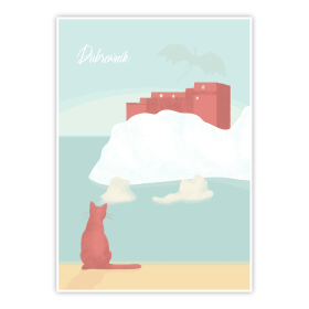 plakat retro Dubrownik