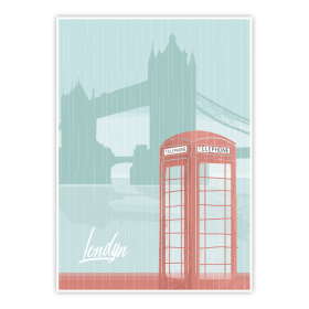 Plakat Retro Londyn 