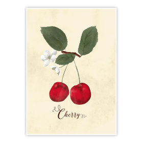 Plakat Vintage wisienki 