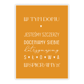 plakat w tym domu - orange