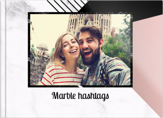 fotoksiążka Marble Hashtags
