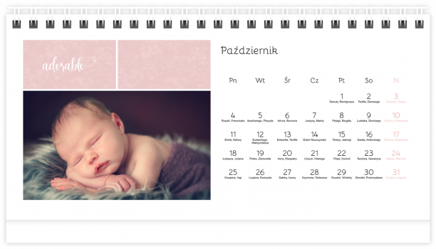 fotokalendarz Sweet Angel - Pink