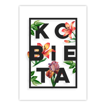 plakat kobieta czerń
