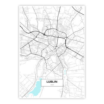 plakat Mapy miast - Lublin 