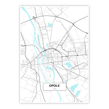 plakat Mapy miast - Opole