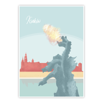 plakat Retro Kraków 