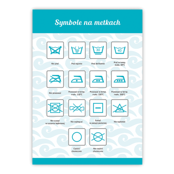 plakat Symbole blue