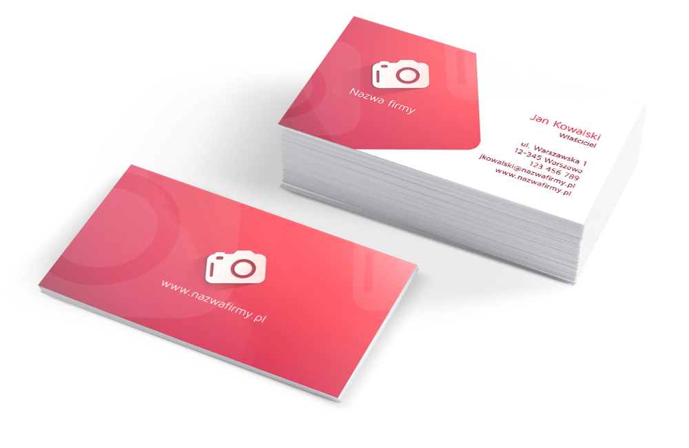 Wizytówki Pink Flash