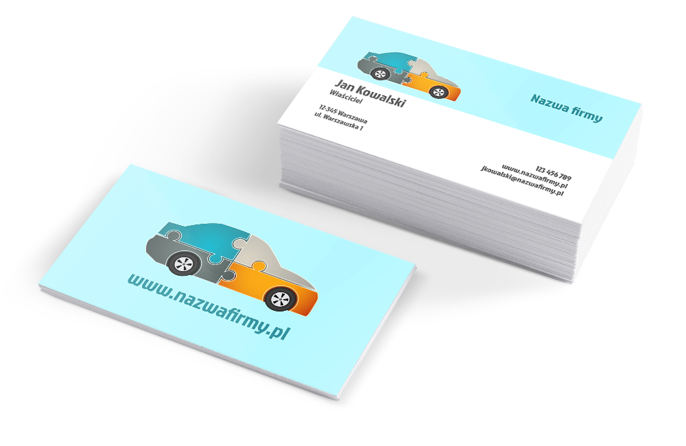 Wizytówki Puzzle Car
