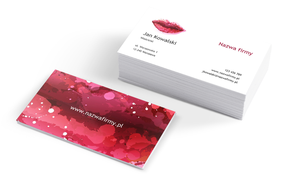 Wizytówki Splatter Lips
