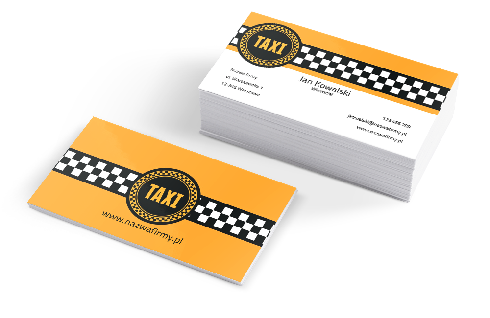 Wizytówki Żółte taxi