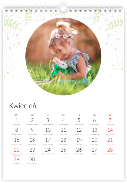 Fotokalendarz Akwarelowe kwiatuszki