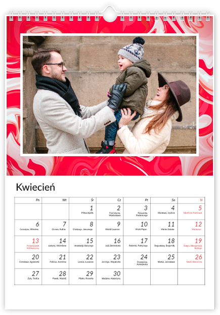 Fotokalendarz Czerwony