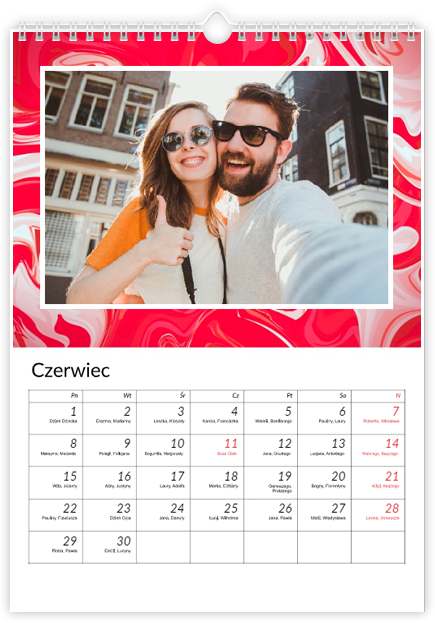 Fotokalendarz Czerwony