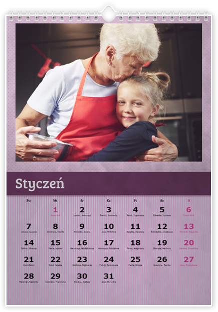 Fotokalendarz Fioletowy