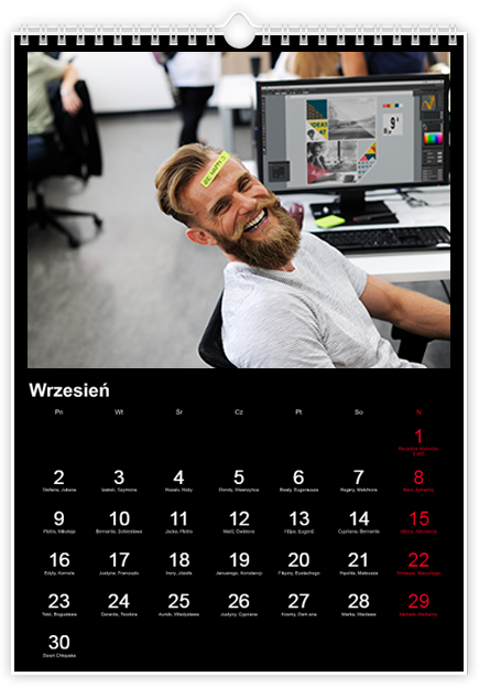 Fotokalendarz Klasyczny czarny
