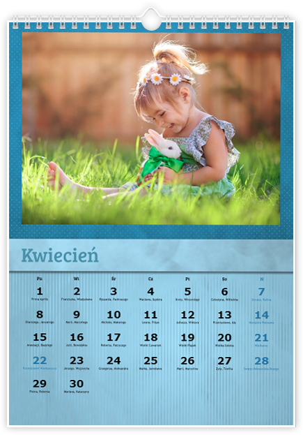 Fotokalendarz Niebieski