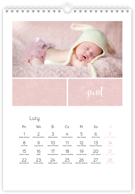 Fotokalendarz Sweet Angel - Pink