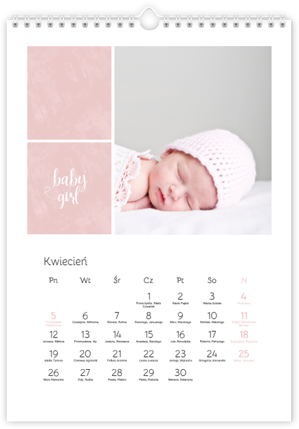 Fotokalendarz Sweet Angel - Pink