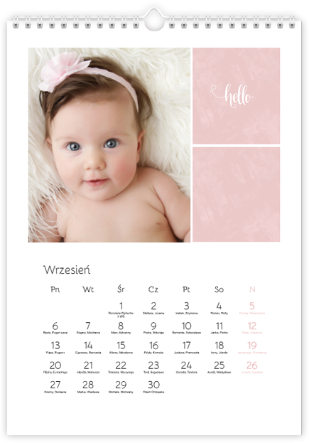 Fotokalendarz Sweet Angel - Pink