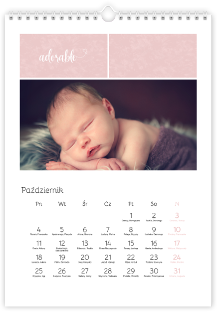 Fotokalendarz Sweet Angel - Pink