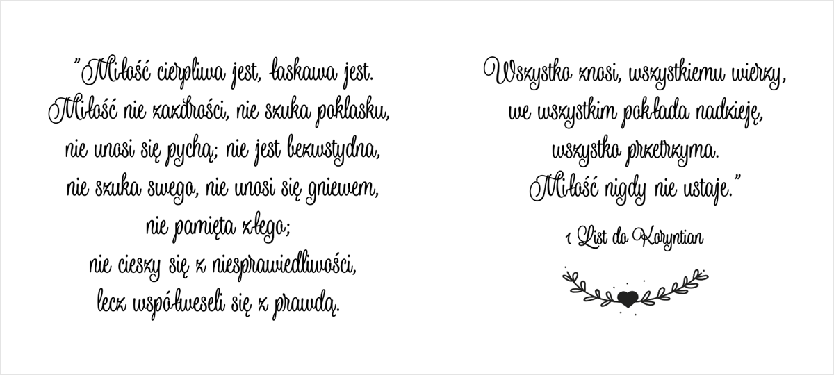 Fotokubek Miłość cierpliwa jest
