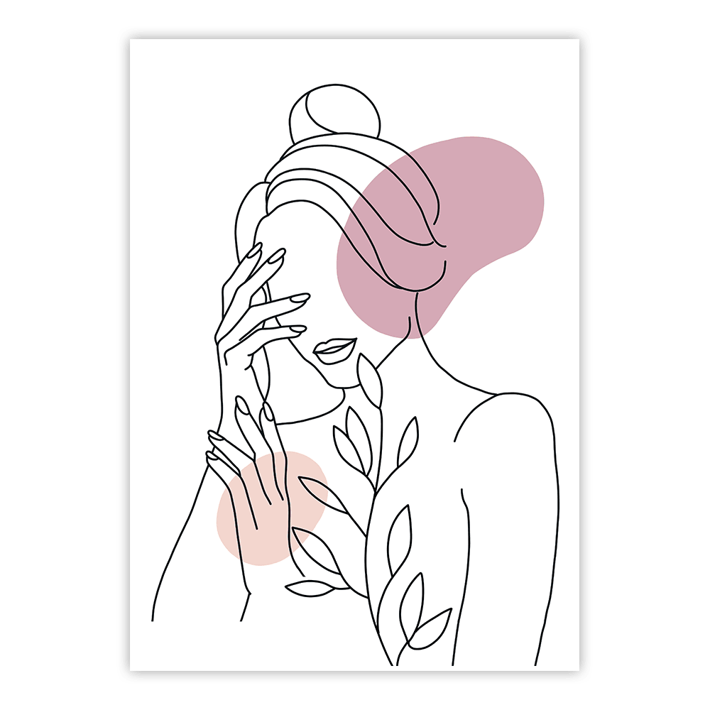 plakat kobiecy lineart
