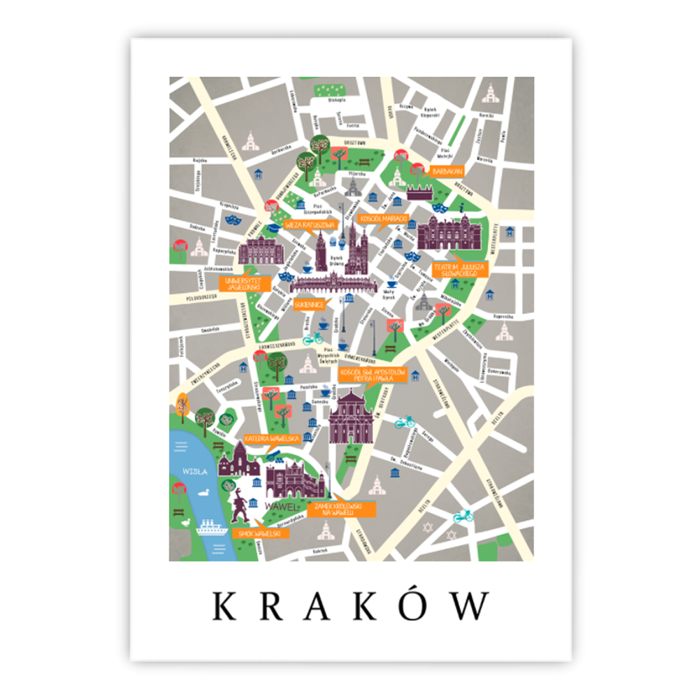 Kraków mapa