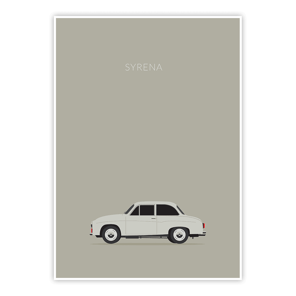plakat polskie samochody syrena