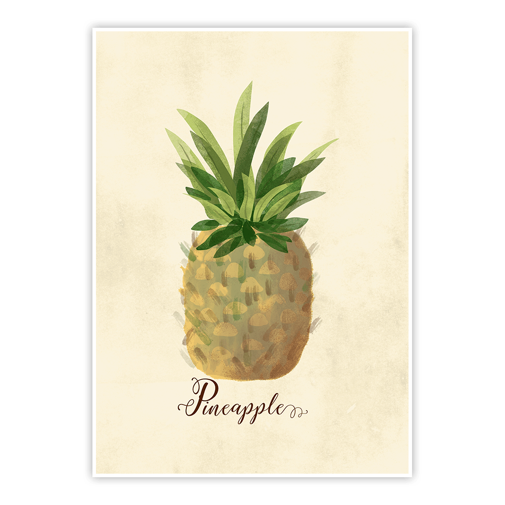 Plakat Vintage ananas