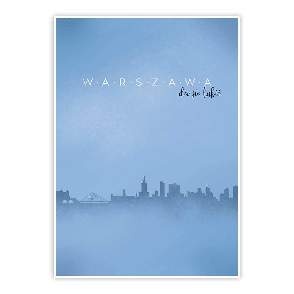 plakat za mgłą - Warszawa