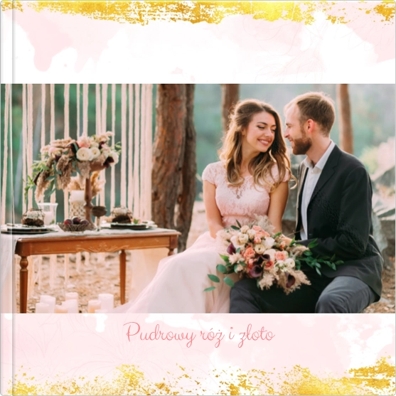 Pudrowy róż i złoto