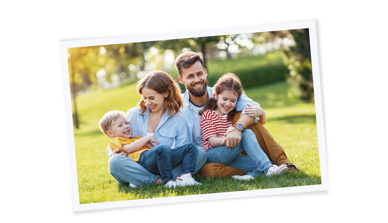 odbitki: biała ramka