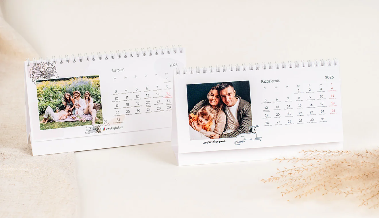 Kalendarz na biurko od dowolnego miesiąca